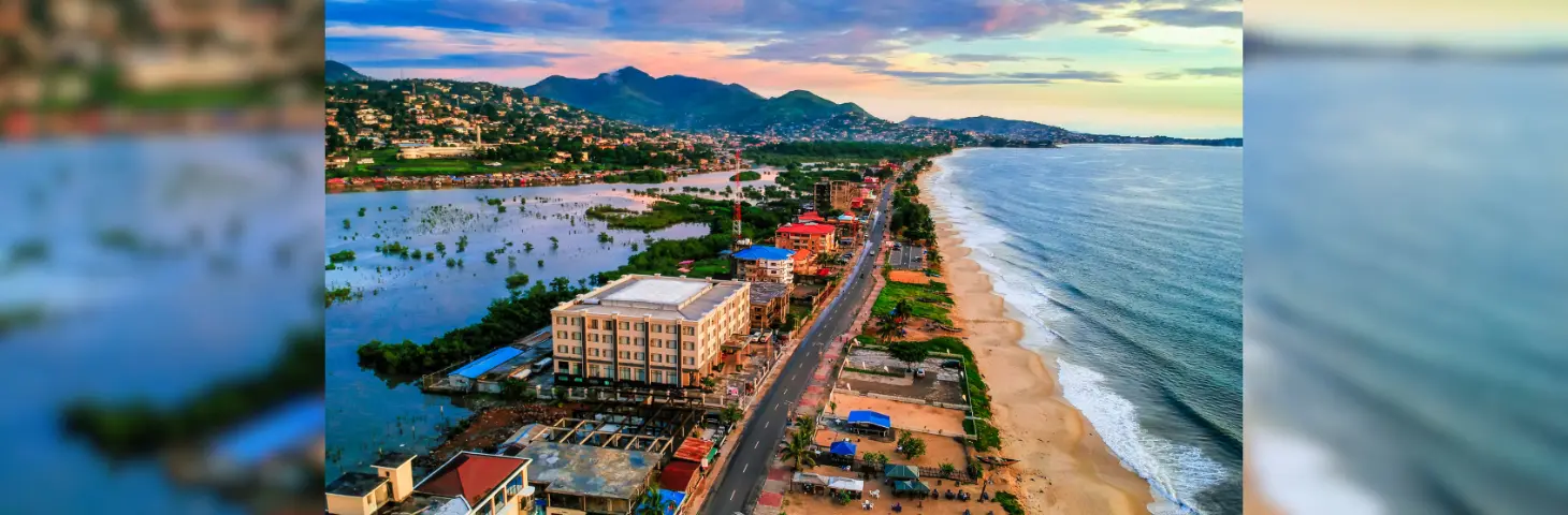 Image of a coastal view of Sierra Leone