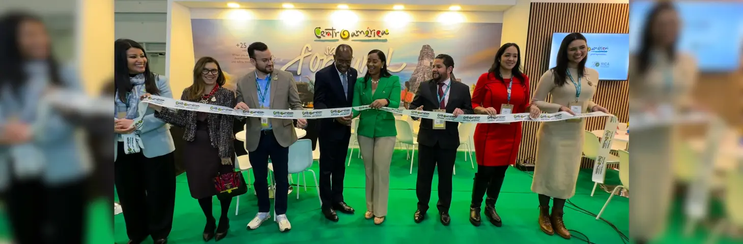 Image of the ribbon cutting at WTM to celebrate the launch of the campaign