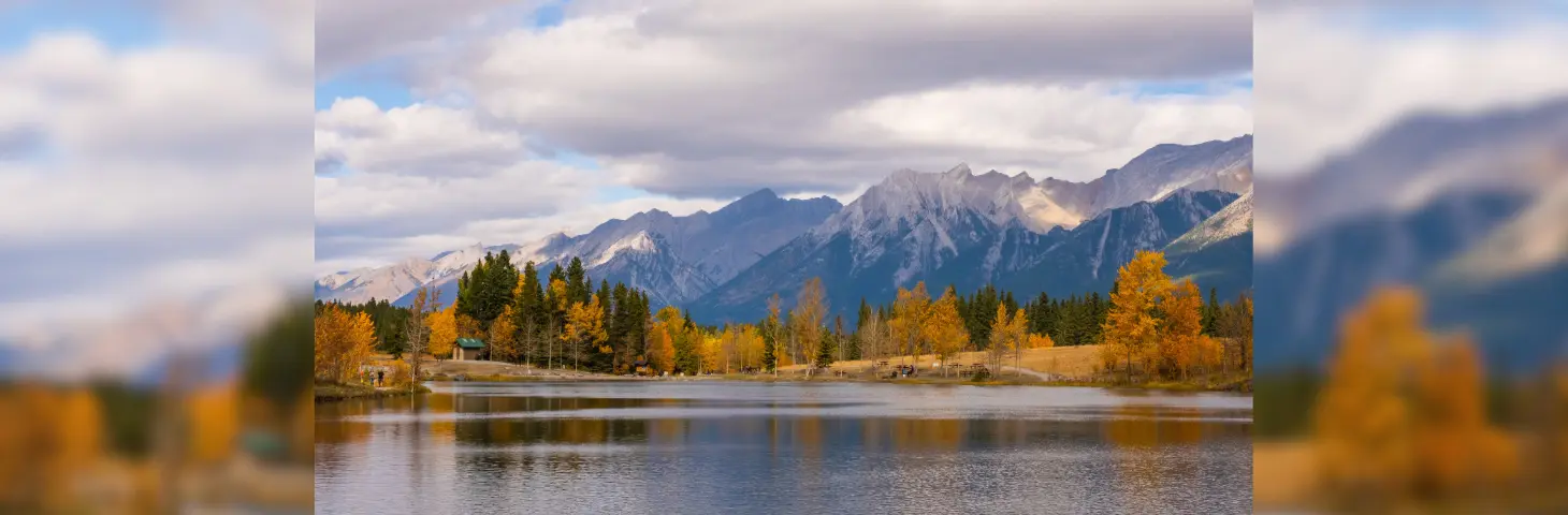 Image of the Canadian Rockies in front of a lake