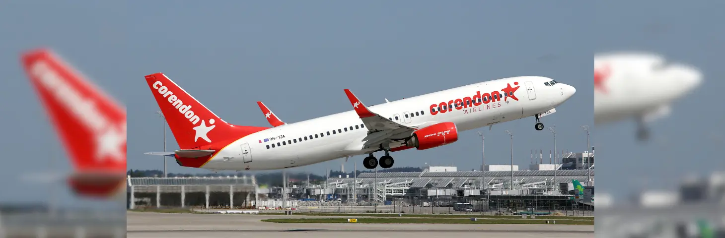 Image of a Corendon plane taking off