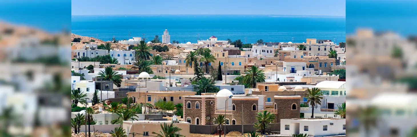 Image of the town of Djerba. 