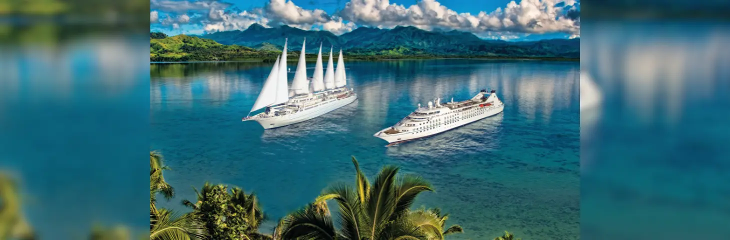 Image of two Star Clippers vessels in the sea