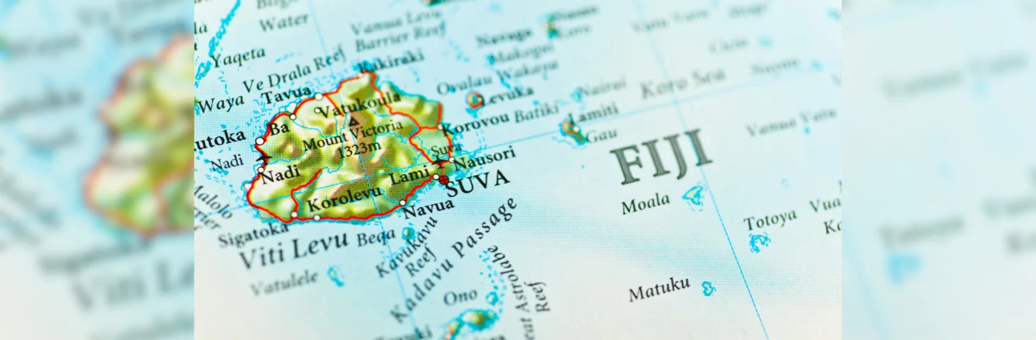 A map of Fiji.